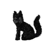 6" Black Cat Halloween Tinsel Accent by Ashland® 