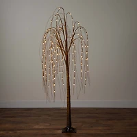 6ft. Pre-Lit Willow Artificial Christmas Tree, Warm White LED Lights