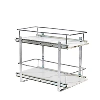 Household Essentials Glidez Marble 2-Tier Cabinet Organizer