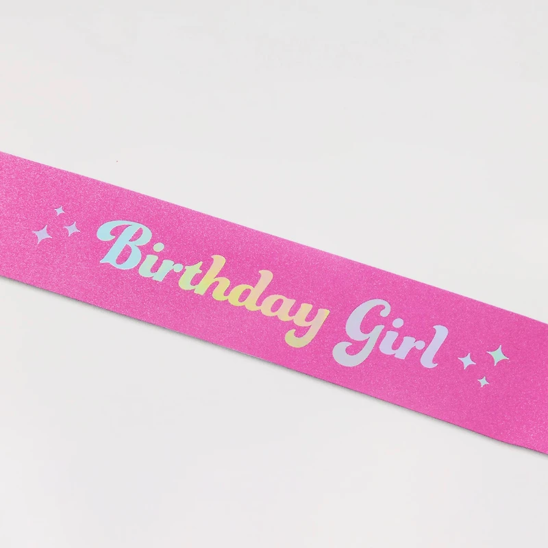 Glittery Birthday Girl Sash by Celebrate It™