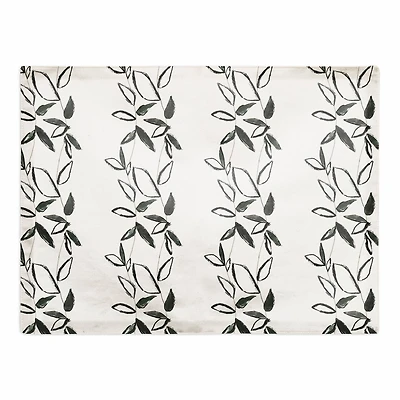 Black Leaf Stripes 18" x 14" Cotton Twill Placemat