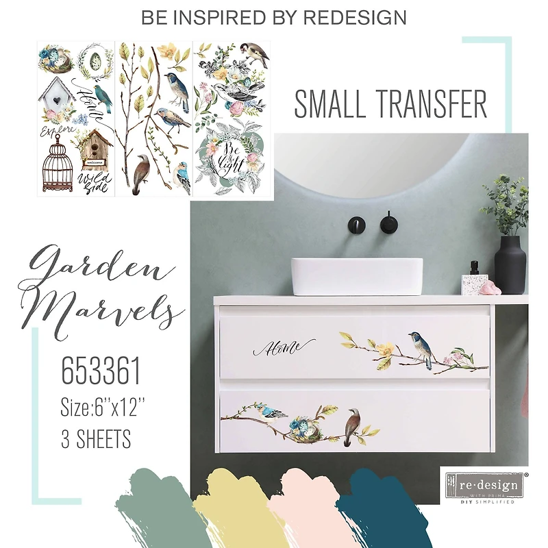 Prima® Re-Design® Garden Marvels Décor Transfers