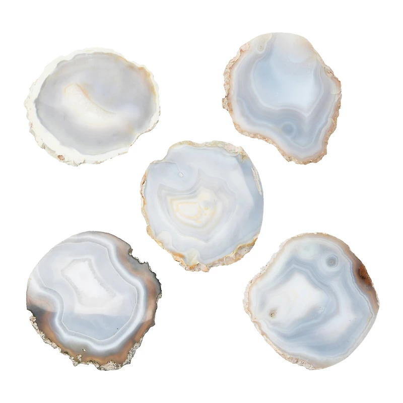 Hello Honey® 18" Gray Agate Accent on Metal & Marble Stand