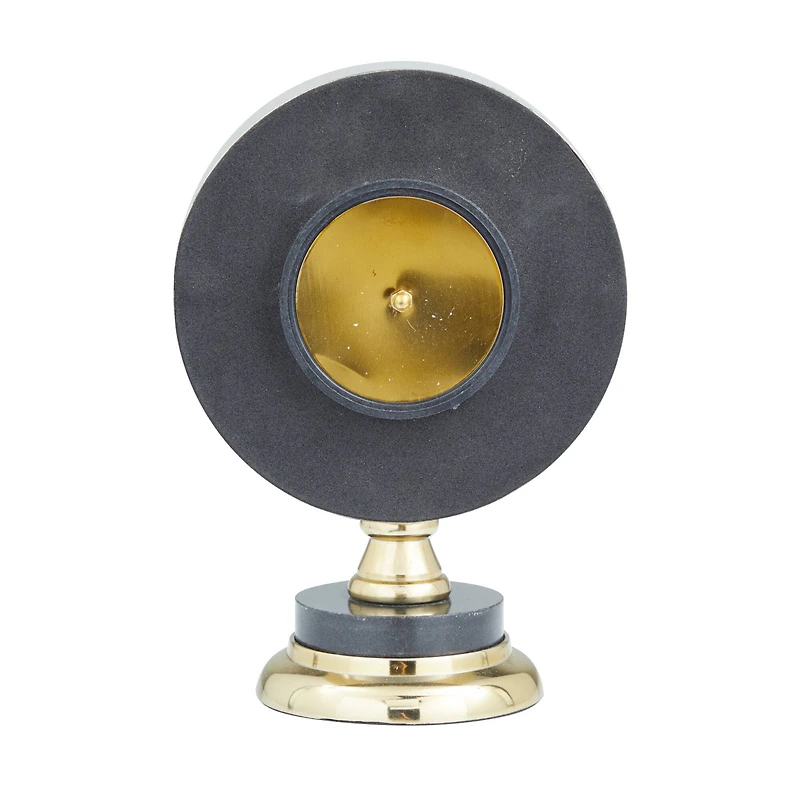 The Novogratz Gold Modern Abstract Clock, 6" x 4" x 9"