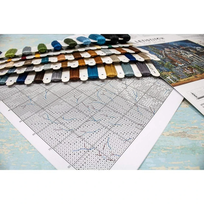 Letistitch Decorating the Haunted House Counted Cross Stitch Kit