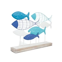 Blue Iron Coastal Sculpture, 15" x 22" x 6"