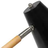 Simple Designs 16.7" Wooden Pivot Desk Lamp