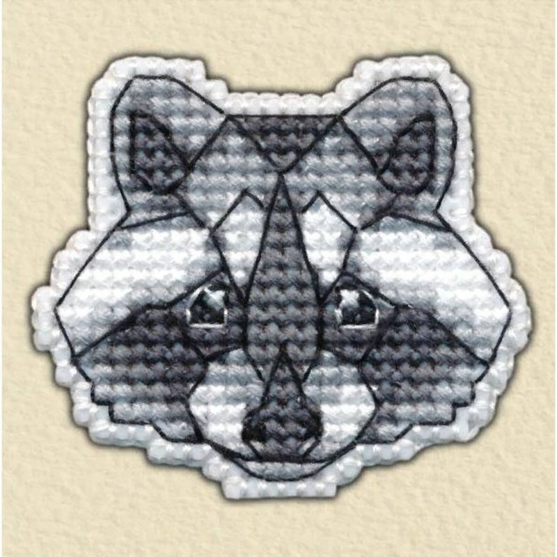 Oven Badge-Racoon Cross Stitch Kit