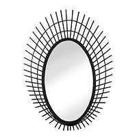 Nikki Chu Riki 36" Black Bamboo Mirror