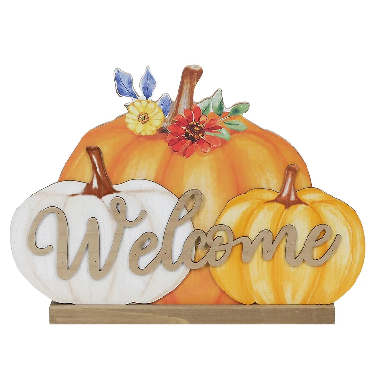 12.25" Welcome Pumpkin Tabletop Décor by Ashland®