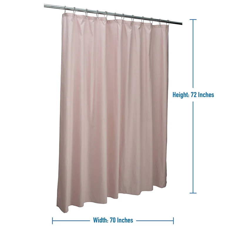 Bath Bliss Microfiber Soft Touch Dash Design Shower Curtain Liner