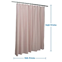 Bath Bliss Microfiber Soft Touch Dash Design Shower Curtain Liner