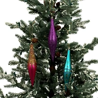6 Pack 7.7" Jewels & Jolly Shatterproof Teardrop Ornaments by Ashland®