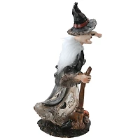 18" Witch Holding Broom Tabletop Décor