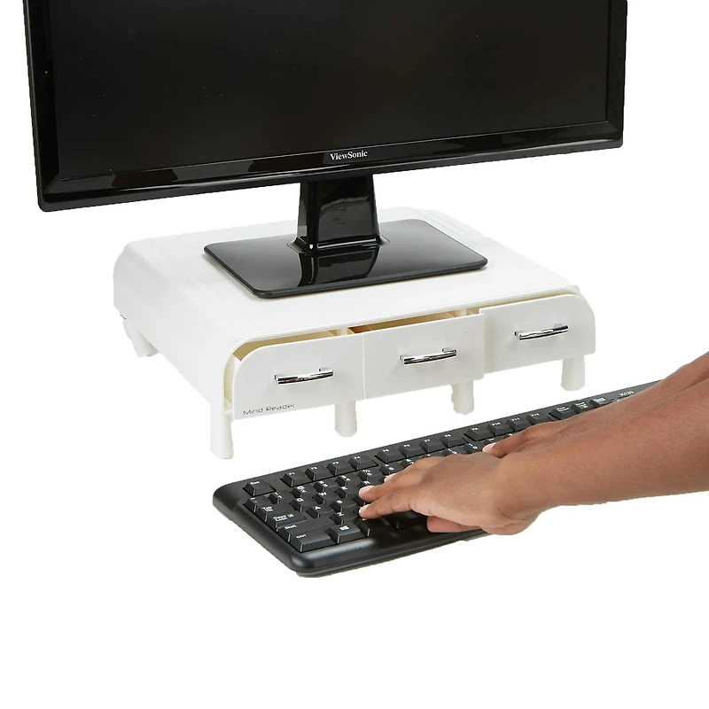 Mind Reader Laptop & Monitor Stand Organizer