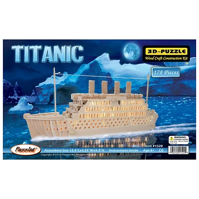Titanic Natural Wood 178 Piece 3D Puzzle