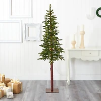 6ft. Pre-Lit Alaskan Alpine Artificial Christmas Tree, Clear LED Lights