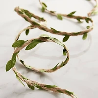 1/4" x 7yd. Jute with Leaves Ribbon by Celebrate It™