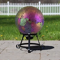 10" Pink Iridescent Mosaic Reflective Glass Garden Gazing Ball