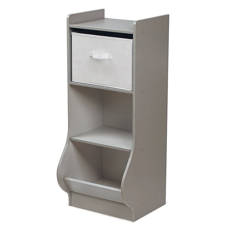 Badger Basket Woodgrain Gray Upright Storage Nook With Reversible Basket