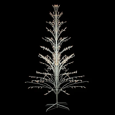 9ft. Pre-Lit Cascade Twig Outdoor Artificial Christmas Tree, Clear Lights