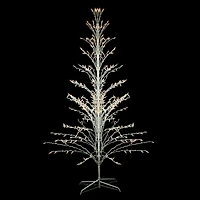 9ft. Pre-Lit Cascade Twig Outdoor Artificial Christmas Tree, Clear Lights