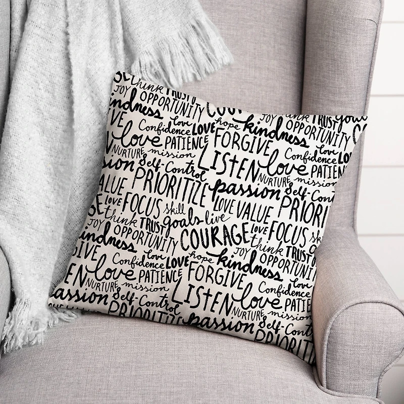 Wisdom Words 18" x 18" Throw Pillow