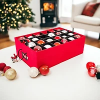 Santa's Bags 48ct. 4" Christmas Ornament Storage Box with Dividers
