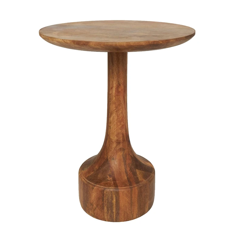 Brown Mango Wood Handmade Accent Table with Elevated Bases Set