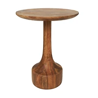 Brown Mango Wood Handmade Accent Table with Elevated Bases Set