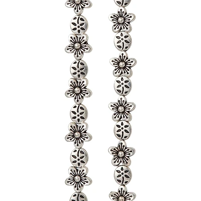 Silver Flower Beads by Bead Landing™