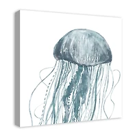 Jellyfish Swimming 24" x 24" Canvas Wall Art