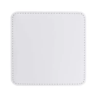 Craft Express White Square PU Leather Coasters, 4ct.