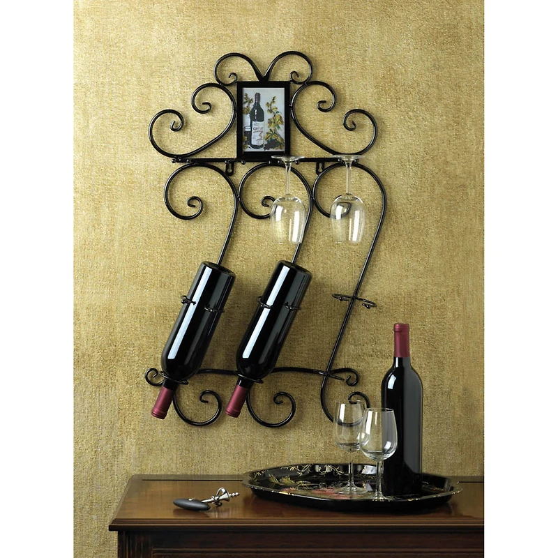 2.5ft. Scrollwork Wall Wine Rack