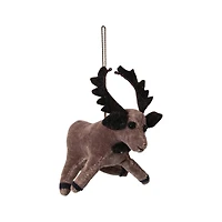 Hello Honey® 6" Brown Velvet Moose Ornament