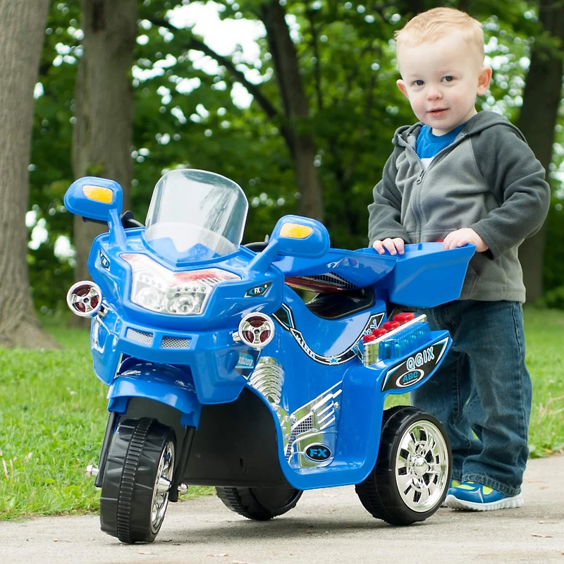 Toy Time Blue Battery Operated Ride-On Motorcycle