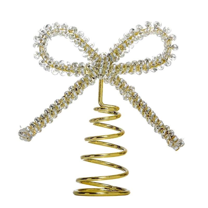 Mini Beaded Gold Bow Tree Topper by Ashland®