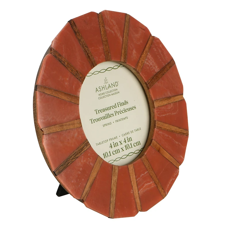 4" x 4" Red Round Tile Tabletop Frame, Treasured Finds by Ashland®