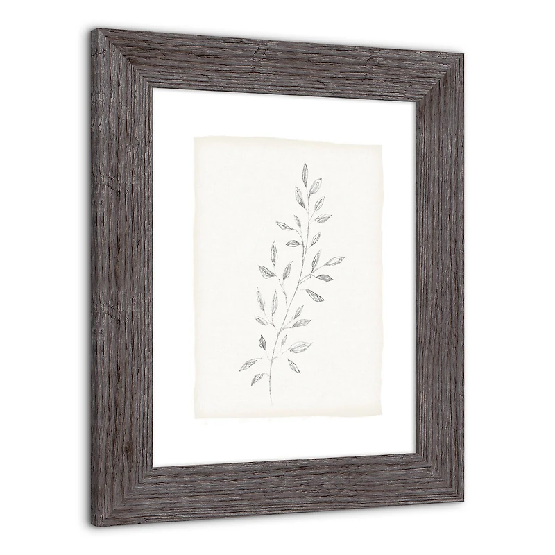 Framed Western Leaves on Linen Print