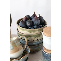 Hello Honey® 6" Round Stoneware Berry Bowls with Reactive Glaze Finishes Set