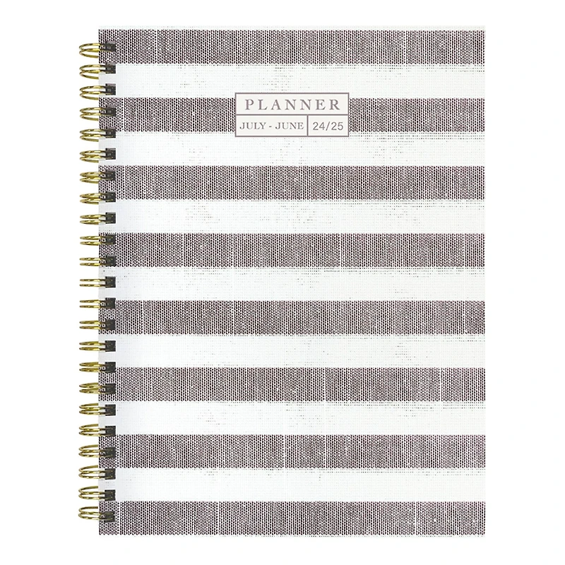 TF Publishing 2024 - 2025 Seersucker Stripe Medium Spiral Planner