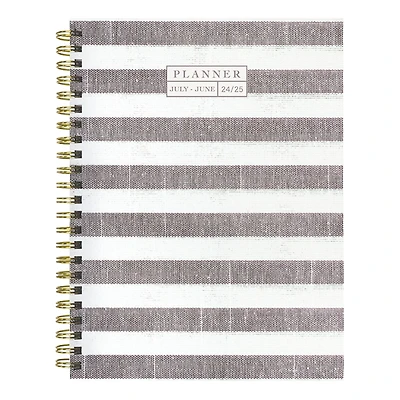 TF Publishing 2024 - 2025 Seersucker Stripe Medium Spiral Planner