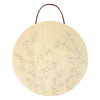 8" Cherry Blossom Paint-by-Number Plywood Surface Kit by Artist's Loft®