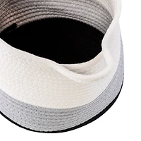 Honey Can Do Black & White Ombré Nesting Cotton Rope Storage Basket Set