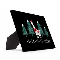 Caroling Llama 10x8 Tabletop Canvas