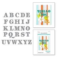 Spellbinders® Be Bold Uppercase Alphabet Etched Dies