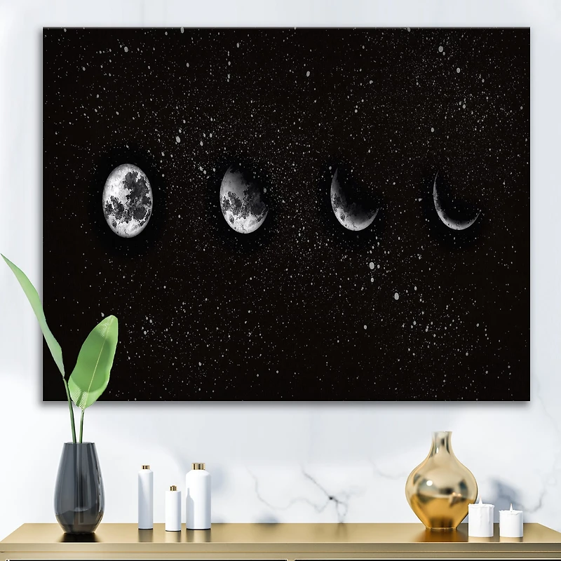 Designart - Moon Phases In The Night Sky