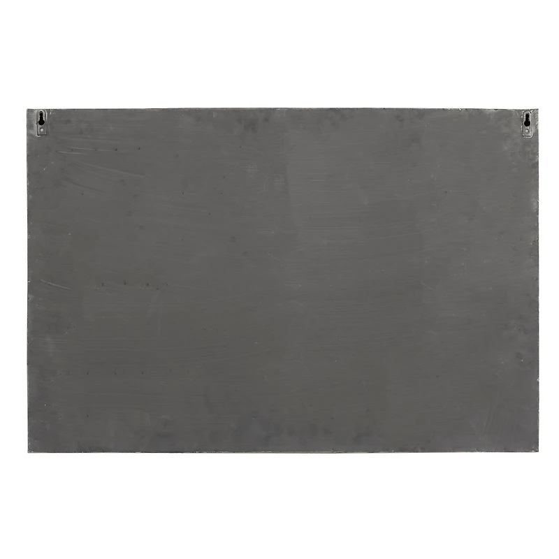 36" Gray Metal Industrial Memo Board Metal Wall Decor
