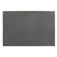 36" Gray Metal Industrial Memo Board Metal Wall Decor