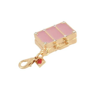 Pink Suitcase Charm by Bead Landing™